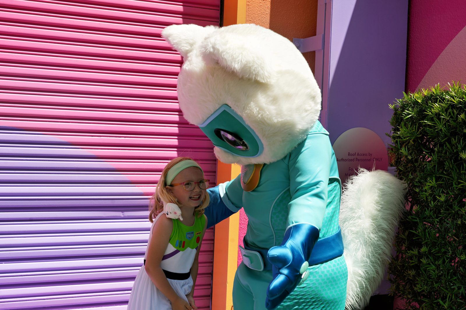 Gwen smiling during a character visit at Disney World